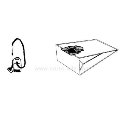 802076  Sacs d'aspirateur par 5 Miele S247 S249 S262 6,80 €