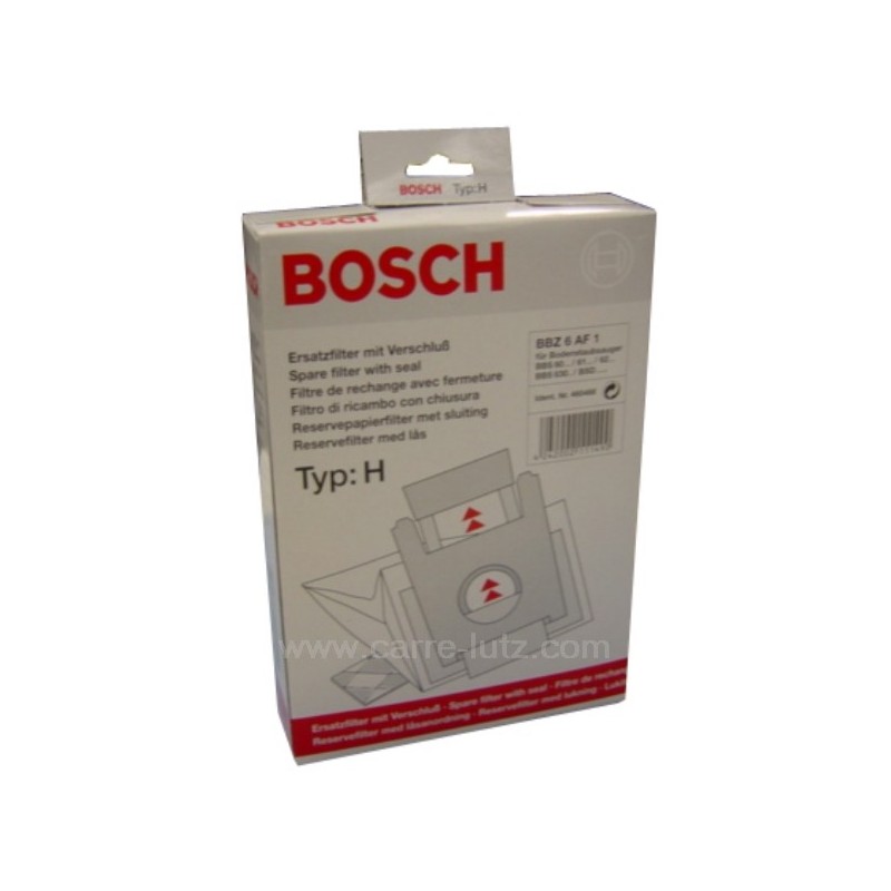 Sacs d'aspirateur par 7 BBZ6 AF1 TYPE H Bosch Siemens