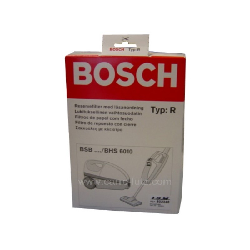 802348  Sacs d'aspirateur par 8 BBZ1 AF1 TYPE R Bosch Siemens 13,50 €