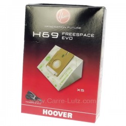 Sacs d'aspirateur par 5 Hoover Freespace H69 , reference 802369