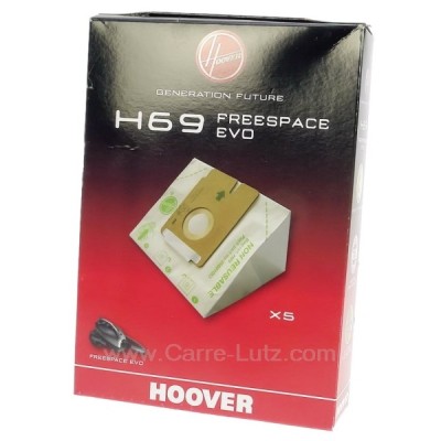 802369  Sacs d'aspirateur par 5 Hoover Freespace H69 14,90 €