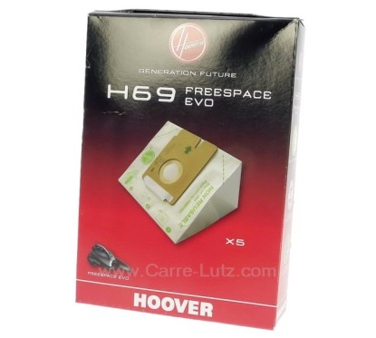 802369  Sacs d'aspirateur par 5 Hoover Freespace H69 14,90 €