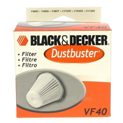 802454  Filtre d'aspirateur VF40 Black&Decker 17,10 €