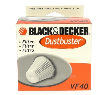 802454  Filtre d'aspirateur VF40 Black&Decker 17,10 €