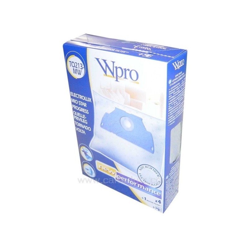 802604  Sacs d'aspirateur microfibre par 4 Electrolux 5,90 €