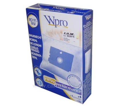 802616  Sacs d'aspirateur microfibre par 4 Rowenta 5,90 €