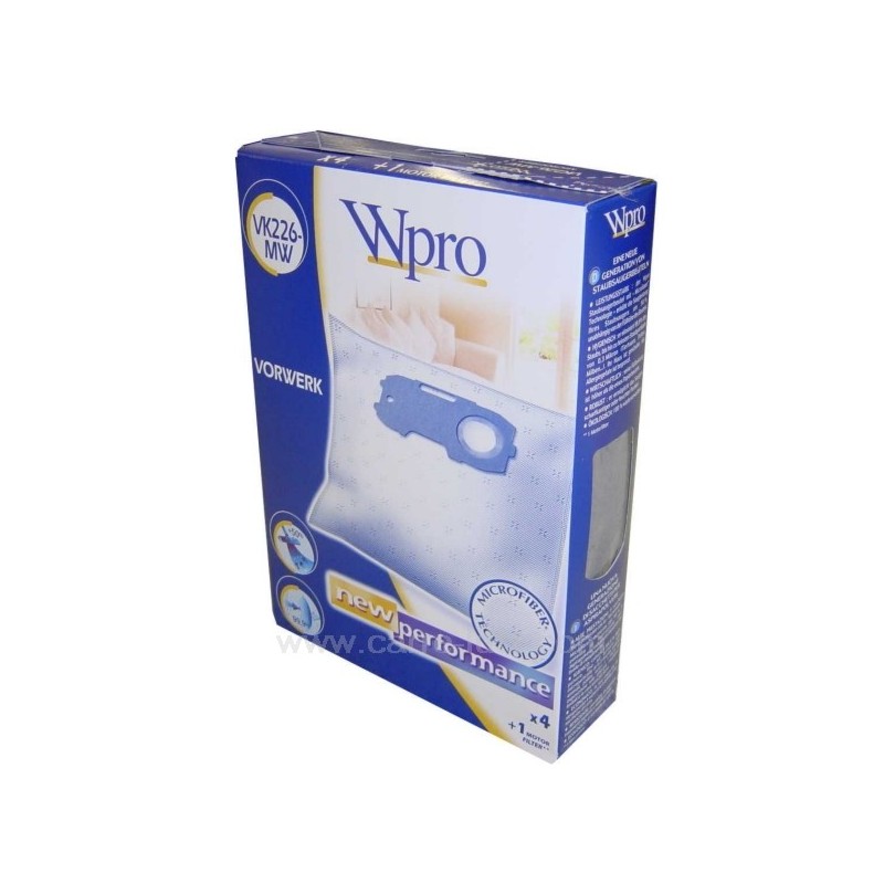 802623 Sacs d'aspirateur microfibre par 4 Vorwerk 5,90 € 802623 Sacs d'aspirateur microfibre par 4 Vorwerk 5,90 €