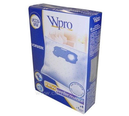802623  Sacs d'aspirateur microfibre par 4 Vorwerk 5,90 €