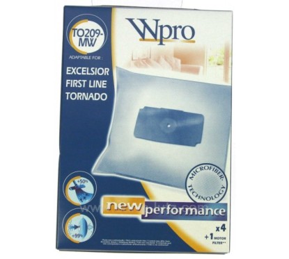 Sacs d'aspirateur microfibre par 4 Tornado