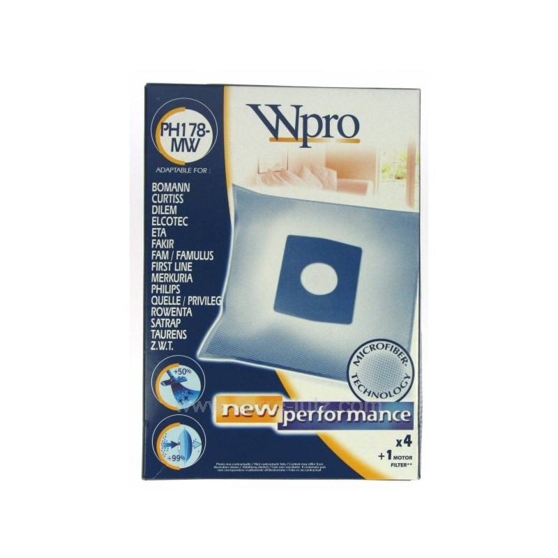 802645  Sacs d'aspirateur microfibre par 4  5,90 €