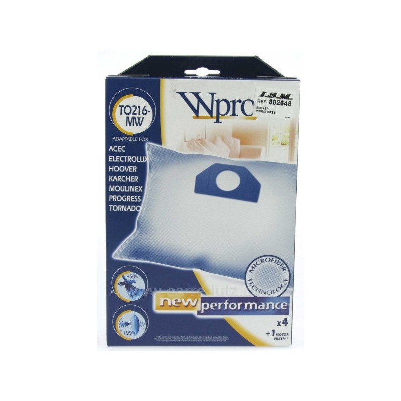 802648 Sacs d'aspirateur microfibre par 4 Electrolux 5,90 € 802648 Sacs d'aspirateur microfibre par 4 Electrolux 5,90 €