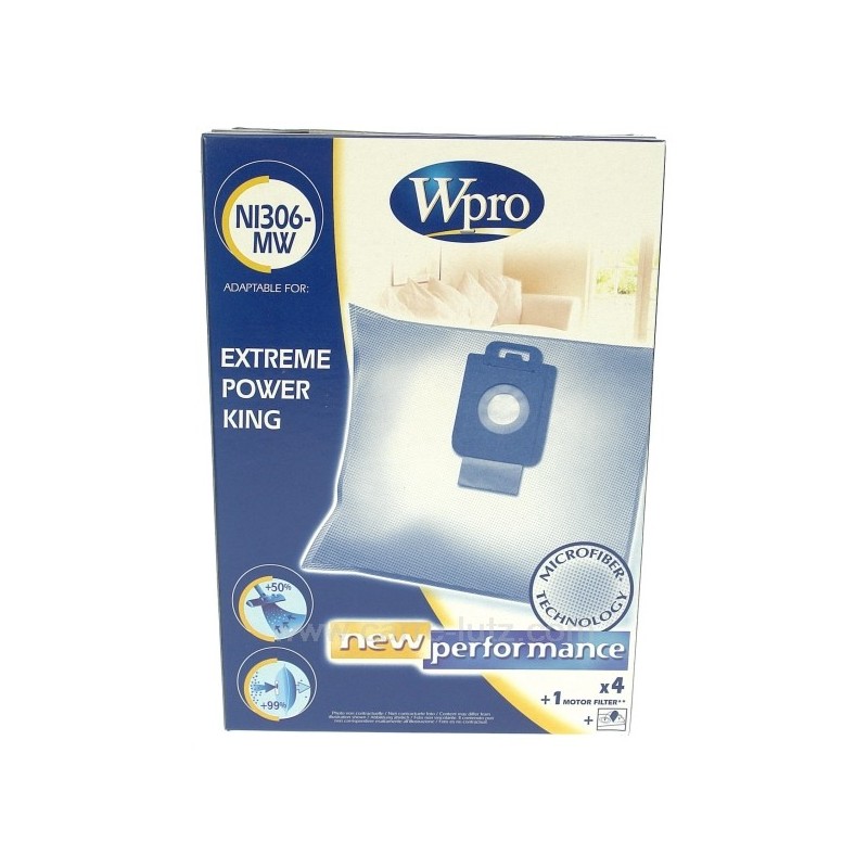 802653 Sacs d'aspirateur microfibre par 4 King 5,90 € 802653 Sacs d'aspirateur microfibre par 4 King 5,90 €