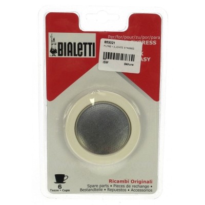 853021  Filtre + 2 joints pour Moka 6 Tasses 6,40 €