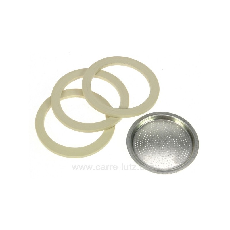 Filtre + 2 joints + soupape pour Moka 9 Tasses