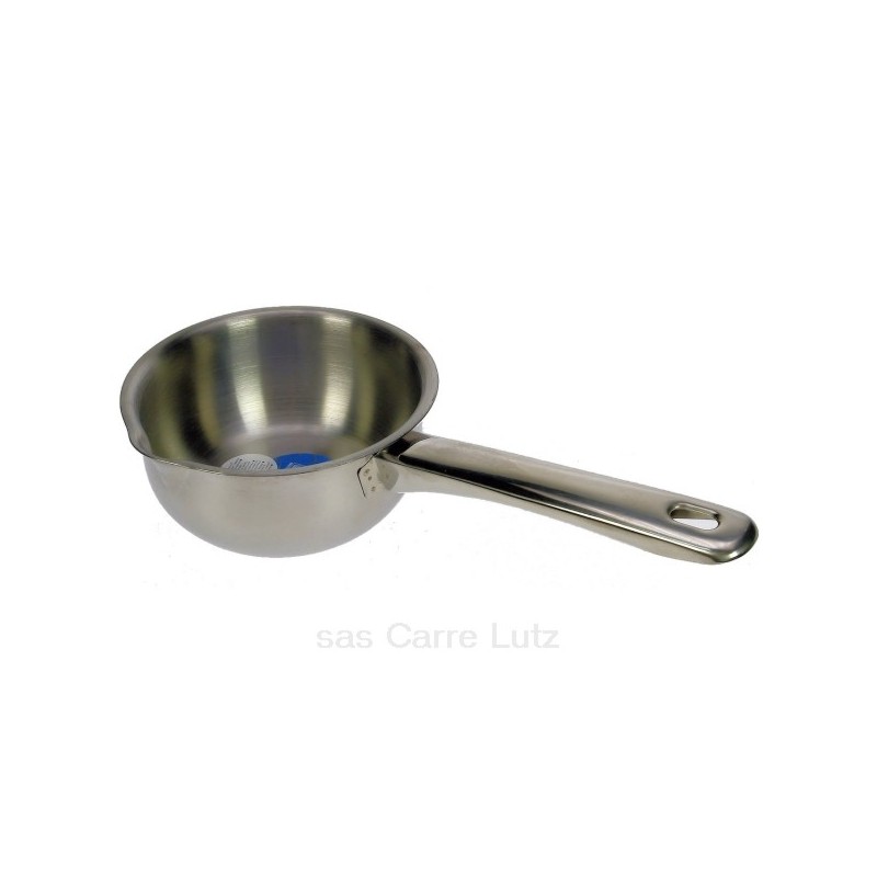 Casserole à bec diamètre 12 cm en inox tous feux dont induction manche métal