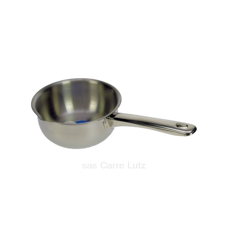 Casserole à bec diamètre 14 cm en inox tous feux dont induction manche métal