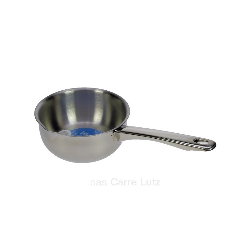 Casserole à bec diamètre 16 cm en inox tous feux dont induction manche métal