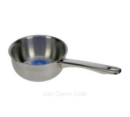 991IB037  Casserole à bec diamètre 16 cm en inox tous feux dont induction manche métal 15,10 €