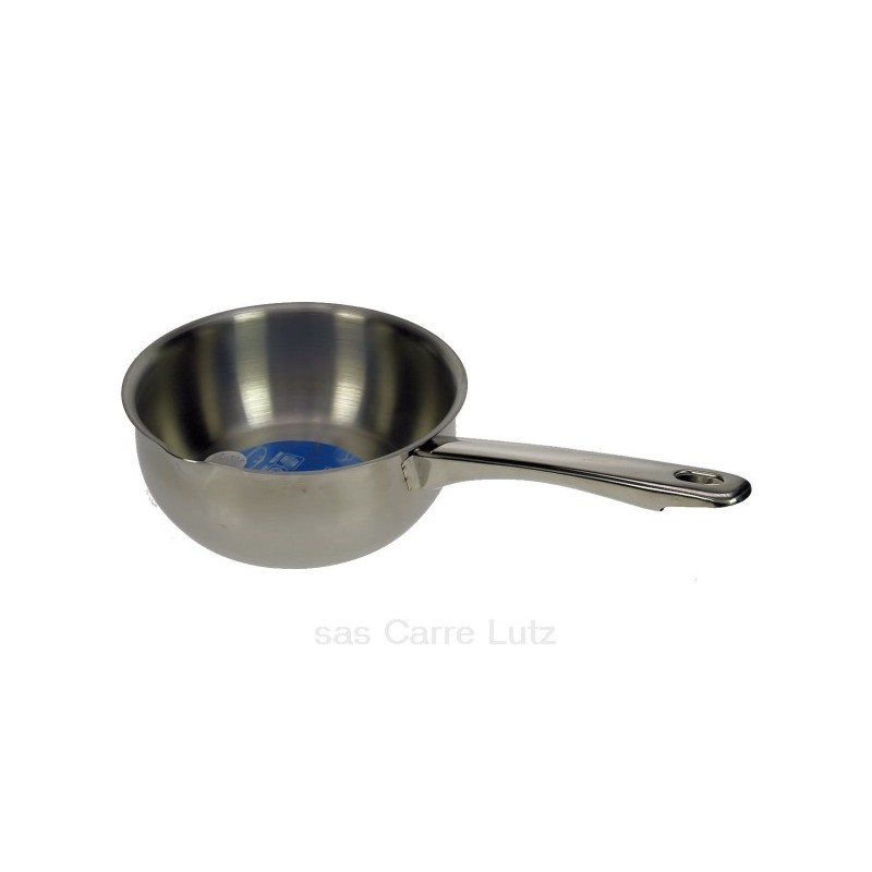 991IB038  Casserole à bec diamètre 18 cm en inox tous feux dont induction manche métal 14,80 €