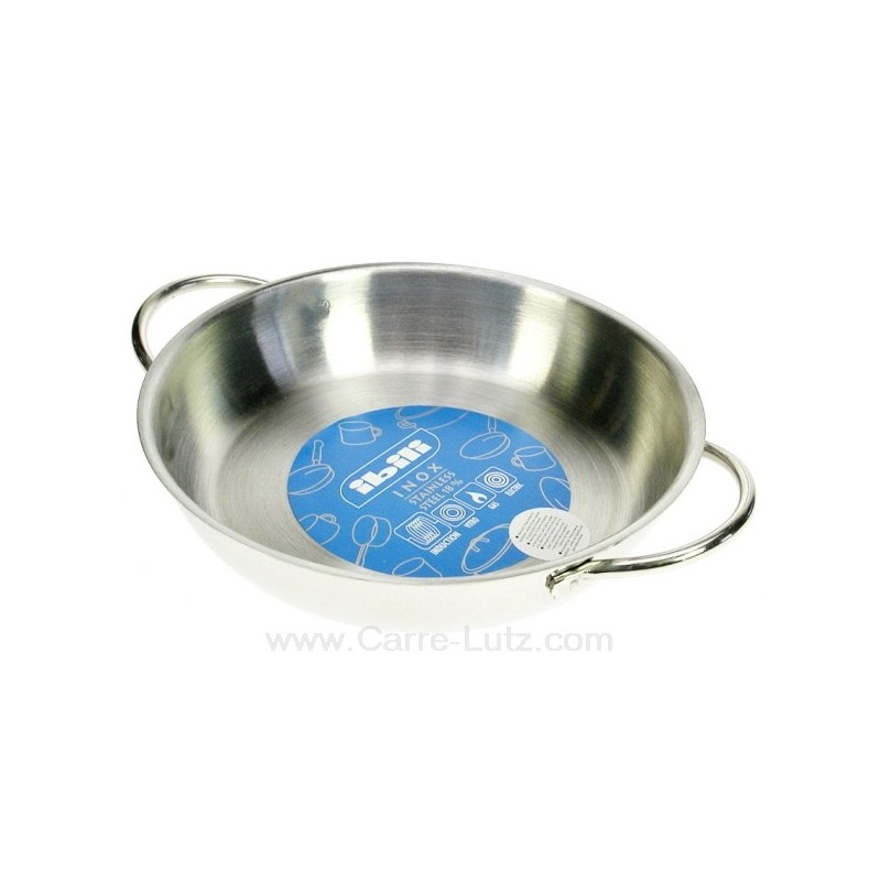 Plat à oeuf ou welch en inox diamètre 18 cm