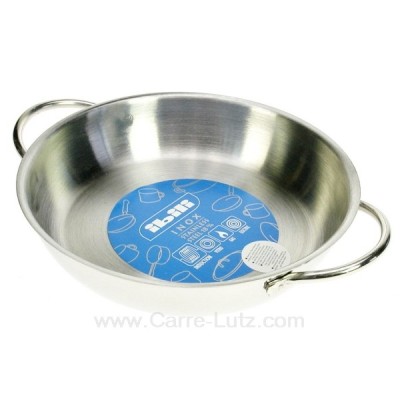 991IB064  Plat à oeuf ou welch en inox diamètre 18 cm 13,30 €