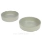 Lot de 2 moules créme brulée en céramique blanche diamétre intérieur 11,7 cm