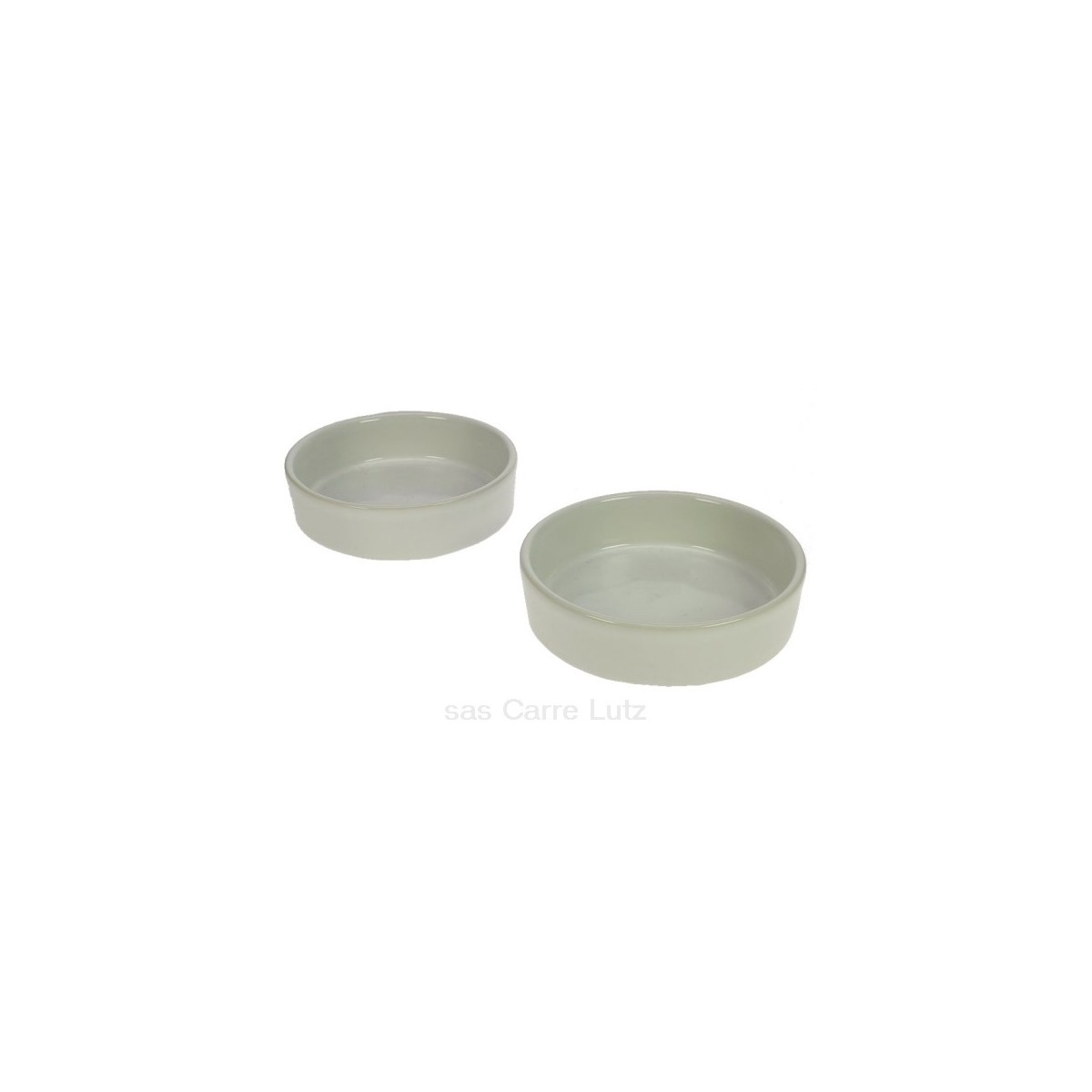 991IB271  Lot de 2 moules créme brulée en céramique blanche diamétre intérieur 11,7 cm 9,60 €