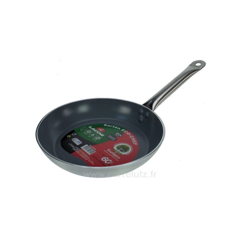 Poêle eco chef 24 cm fond céramique Lacor 22724