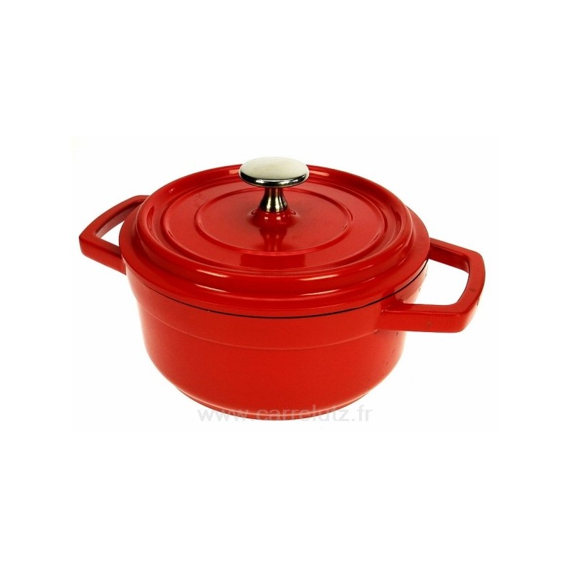 Cocotte en fonte d'aluminium ronde 1,3 litres﻿ diamètre16 cm﻿