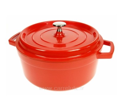 991LC25924  Cocotte en fonte d'aluminium ronde 4,2 litres﻿ diamètre 24 cm﻿ 73,00 €