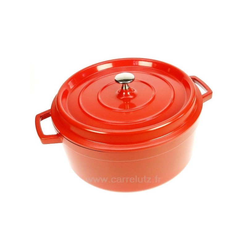 Cocotte en fonte d'aluminium ronde 6,7 litres﻿ diamètre 28 cm﻿