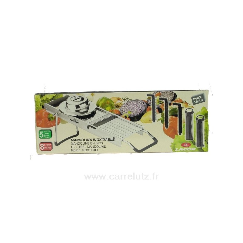 991LC60332  Mandoline multi rapes inox 8 fonctions Lacor 99,50 €