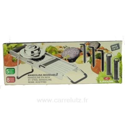 991LC60332  Mandoline multi rapes inox 8 fonctions Lacor 99,50 €