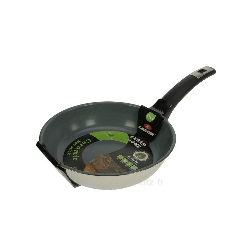 991LC71222  Poêle Céram Home 22 cm inox fond céramique Lacor 40,90 €