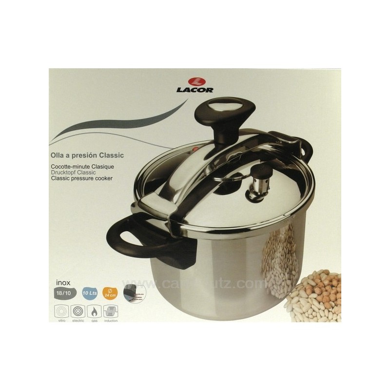 Autocuiseur Inox classic 10 litres Lacor 71871