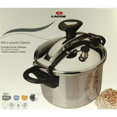 991LC71871  Autocuiseur Inox classic 10 litres Lacor 71871 116,90 €