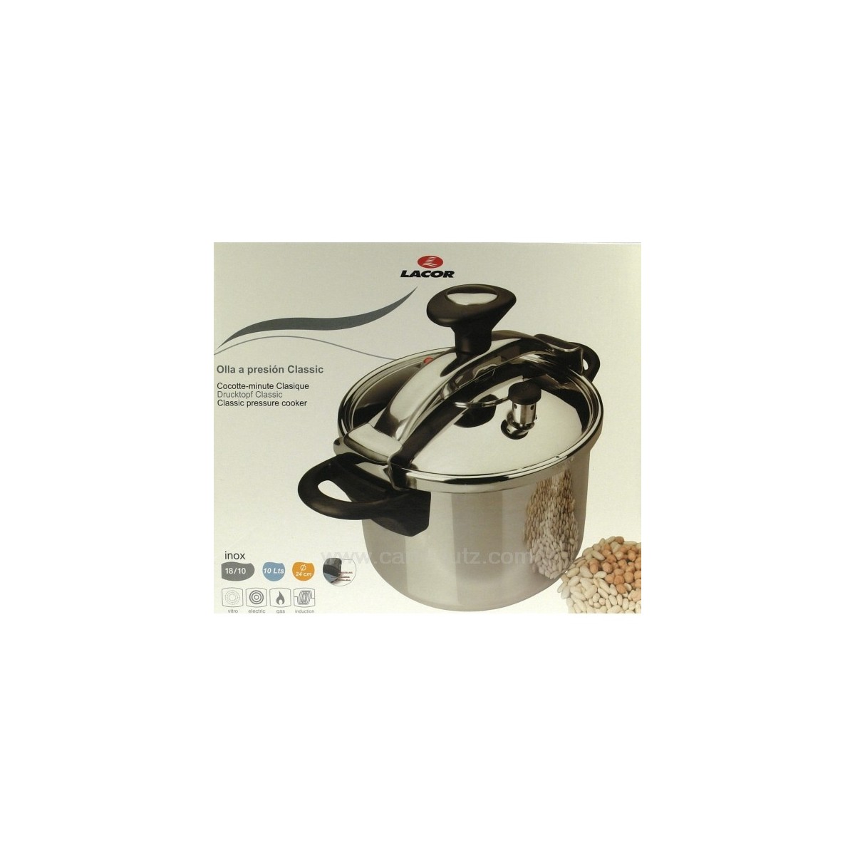 991LC71874  Autocuiseur Inox classic 4 litres Lacor 71874 90,30 €