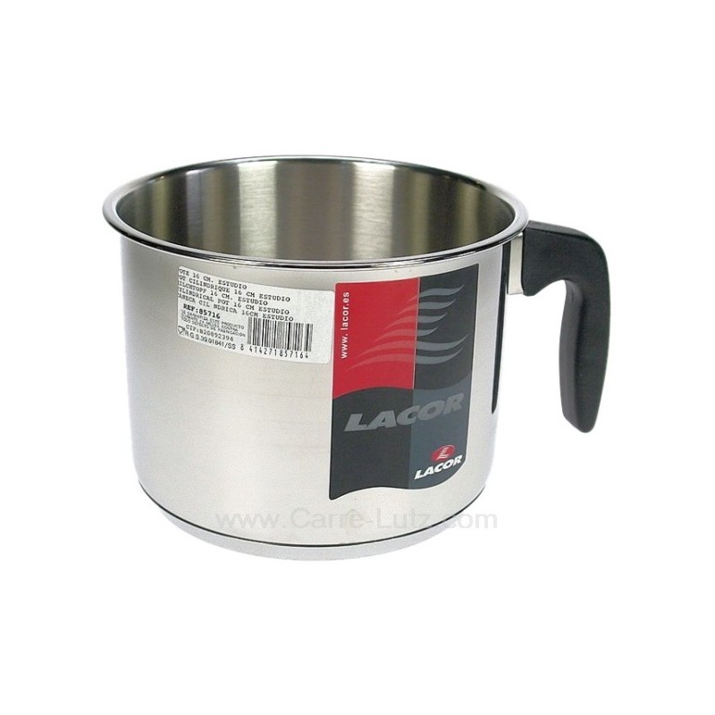 Pot à lait cylindrique 16 cm Studio Lacor 85716