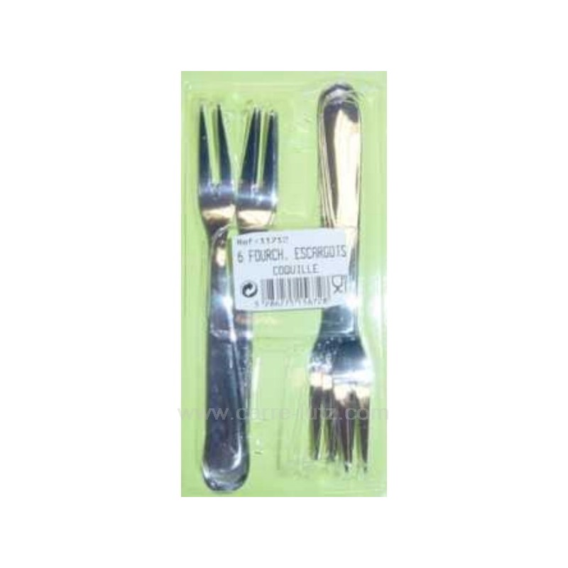 993CH051  FOURCHETTE ESCARGOTS X6 6,60 €