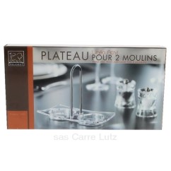 993PG172  Plateau de service pour moulins à sel, poivre, épices ou piments Peugeot en acrylique transparent modèle Linea 13,00 €