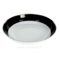 Assiette creuse calotte Black filet platine﻿