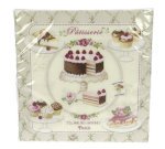 CL10022023  Paquet de 20 serviettes papier tissé 3 plis 33 x 33 cm décor petits fours et patisserie 4,90 €