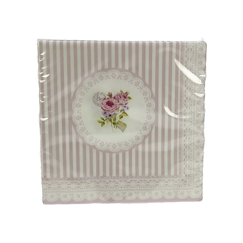 CL10022028  Paquet de 20 serviettes décor roses 4,90 €