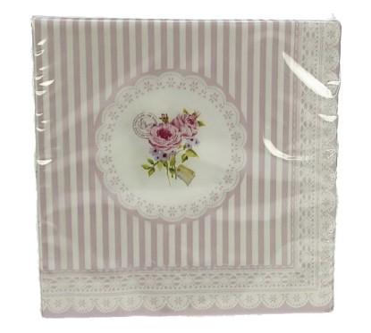 CL10022028  Paquet de 20 serviettes décor roses 4,90 €
