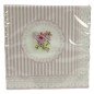 Paquet de 20 serviettes décor roses Paquet de 20 serviettes décor roses