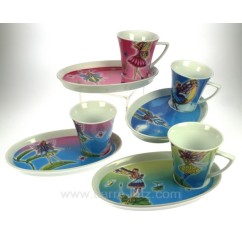 CL10030120  Coffret de 4 tasses décor fée 45,50 €