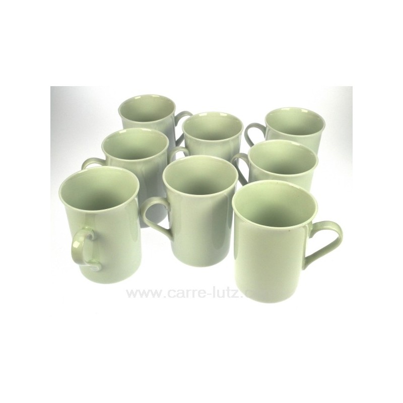 coffret de 8 mugs blanc