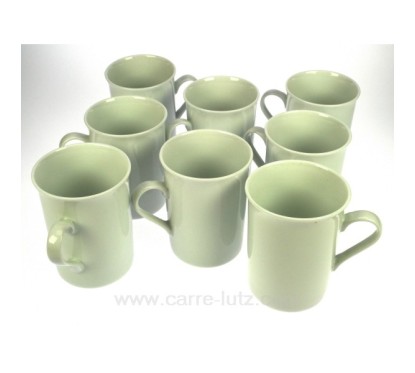 coffret de 8 mugs blanc