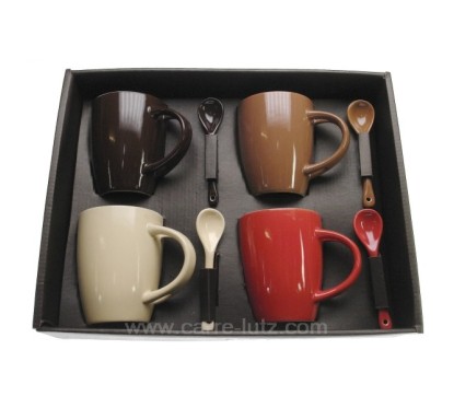 CL10030162  Coffret 4 mugs + cuilleres 13,50 €