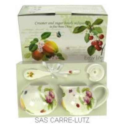 CL10030208  Coffret sucrier/cremier fruits 27,30 €